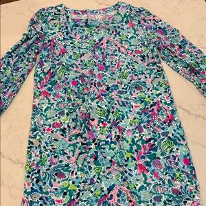 Colorful Floral Long Sleeve Dress